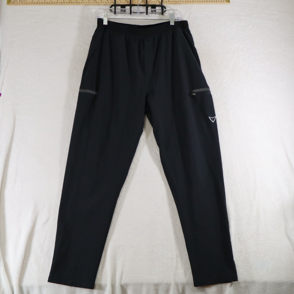 KORSA Roadrunner Sports Men's L Black Athletic Pants – Zip Pocket Lightweight